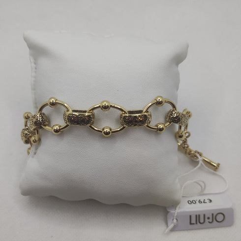 Bracciale Liu Jo LJ2213 catena maglia acciaio color oro | Gioiellitosti.it