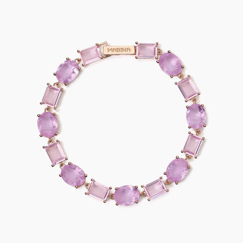 Bracciale MABINA 533899 - 18 Argento placcato Pietre Rosa | Gioiellitosti.it