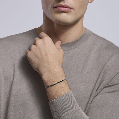 Bracciale Mabina 533989 Argento 925 Groumette Zirconi Uomo | Gioielli Tosti