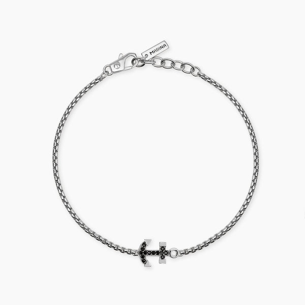 Bracciale Mabina 534141 Argento 925 Zirconi Ancora NAVY RULE Uomo | Gioielli Tosti