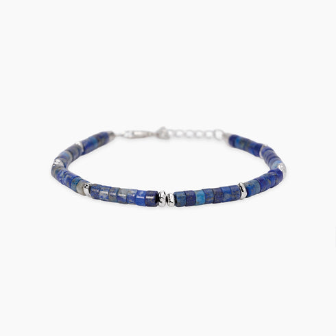 Bracciale Mabina 534152 Argento 925 Lapis Blu BEACH PARTY Uomo | Gioielli Tosti
