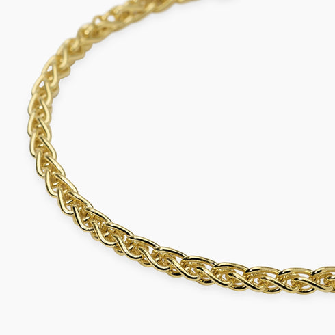Bracciale Mabina 534158 Argento 925 Placcato Oro Catena Spiga Uomo | Gioielli Tosti