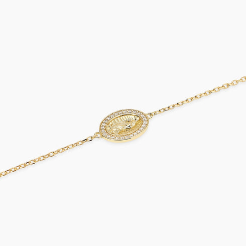 Bracciale Mabina 534166 Argento 925 Oro 18K Madonnina LADY MADONNA Donna | Gioielli Tosti