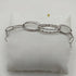 Bracciale oro 18k bianco maglia ovale diamantata 21 cm 4.30 gr | Gioiellitosti.it