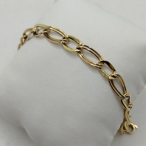 Bracciale oro 18k catena maglia larga 21 cm 4.10 gr | Gioiellitosti.it