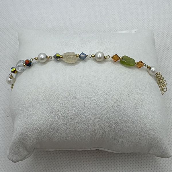 Bracciale oro 18k donna Pietre colorate 19 cm 4.10 g | Gioiellitosti.it