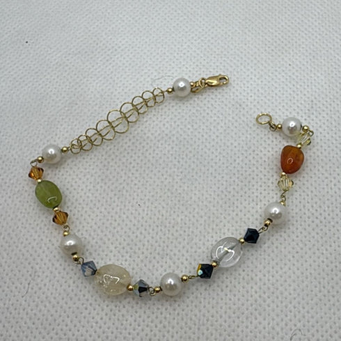 Bracciale oro 18k donna Pietre colorate 19 cm 4.10 g | Gioiellitosti.it