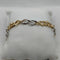 Bracciale oro 18k maglia intrecciata bicolore 20 cm 4.70 gr | Gioielli Tosti