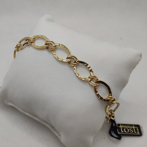 Bracciale Oro 18k maglia ovale larga 20 cm 3,60 gr | Gioiellitosti.it