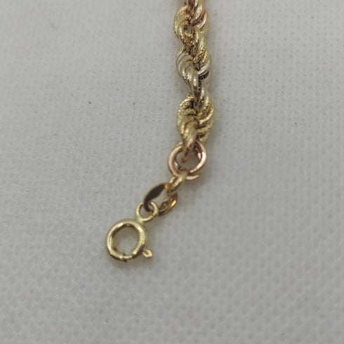 Bracciale oro 18k maglia torchon tre colori 20 cm 3,70 gr | Gioiellitosti.it