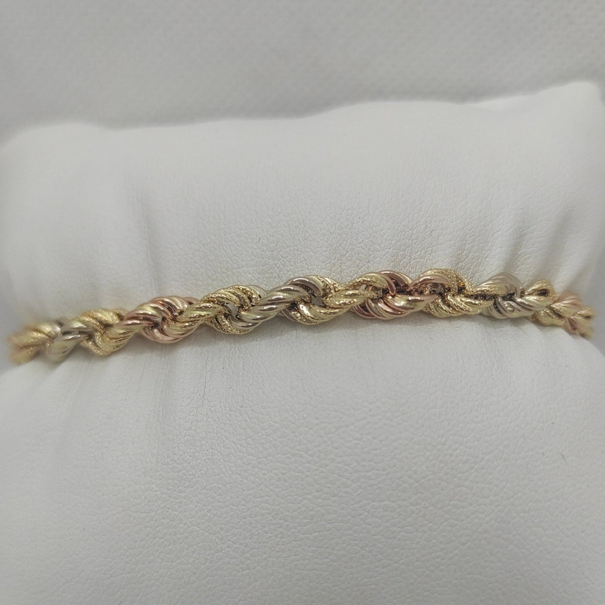 Bracciale Rerum Modello Torchon In Argento 925 Placcato Oro Rosa - 16,5 Cm + 3 Cm Ext, Con Pietre Naturali - 4
