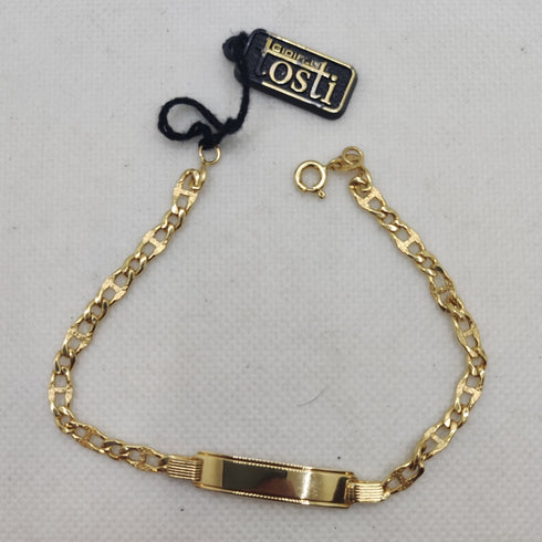 Bracciale Oro 18k Piastra e maglia a catena 20 cm 5.40 gr | Gioiellitosti.it
