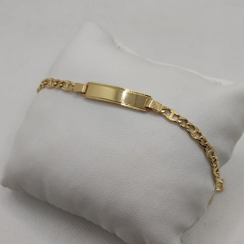Bracciale Oro 18k Piastra e maglia a catena 20 cm 5.40 gr | Gioiellitosti.it