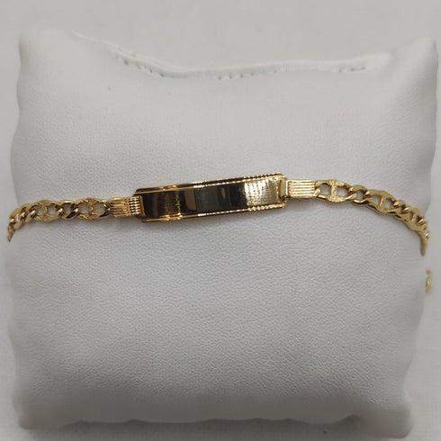 Bracciale Oro 18k Piastra e maglia a catena 20 cm 5.40 gr | Gioiellitosti.it