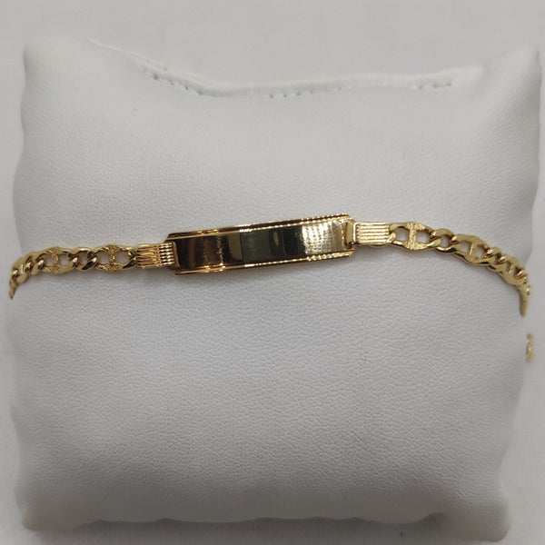 Bracciale Oro 18k Piastra e maglia a catena 20 cm 5.40 gr | Gioiellitosti.it