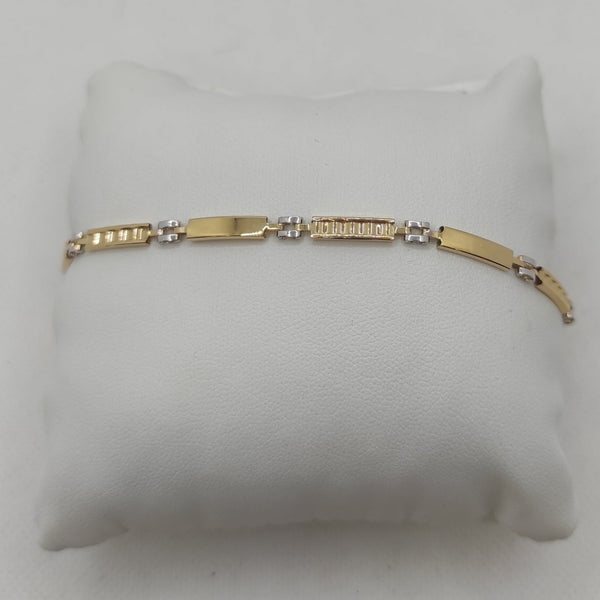 Bracciale Oro 18k uomo semirigido bicolore 21 cm 4.90 gr | Gioiellitosti.it