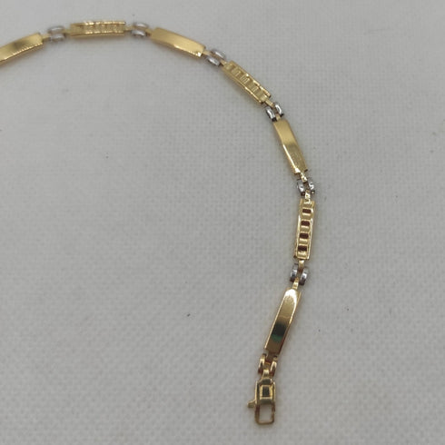 Bracciale Oro 18k uomo semirigido bicolore 21 cm 4.90 gr | Gioiellitosti.it