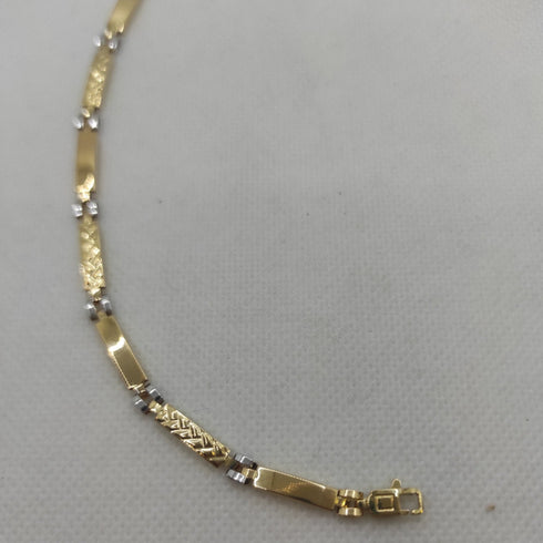 Bracciale Oro 18k uomo semirigido bicolore 21 cm 5.30 gr | Gioiellitosti.it