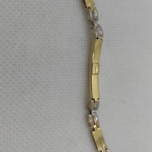 Bracciale Oro 18k uomo semirigido bicolore 21 cm 5,30 gr | Gioiellitosti.it