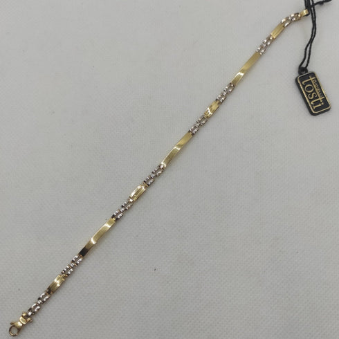 Bracciale Oro 18k uomo semirigido bicolore 21 cm 5,30 gr | Gioiellitosti.it