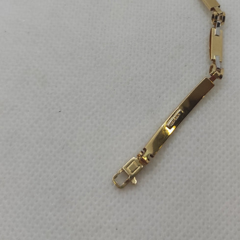 Bracciale Oro 18k uomo semirigido lucido oro bianco oro giallo 21 cm 5,50gr | Gioiellitosti.it