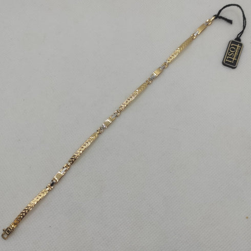 Bracciale Oro 18k uomo semirigido lucido oro bianco oro giallo 21 cm 5,50gr | Gioiellitosti.it