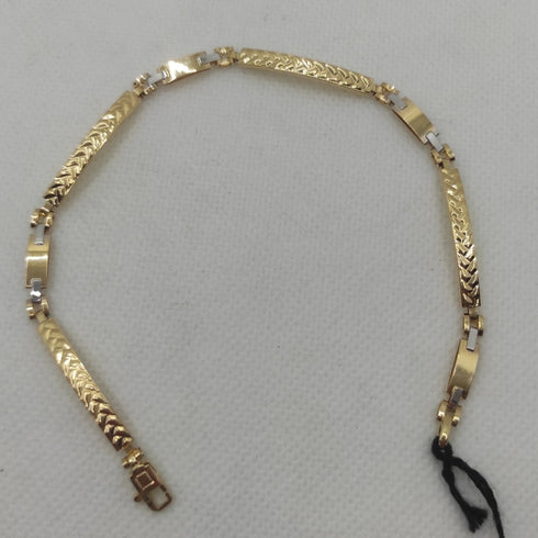 Bracciale Oro 18k uomo semirigido lucido oro bianco oro giallo 21 cm 5,50gr | Gioiellitosti.it