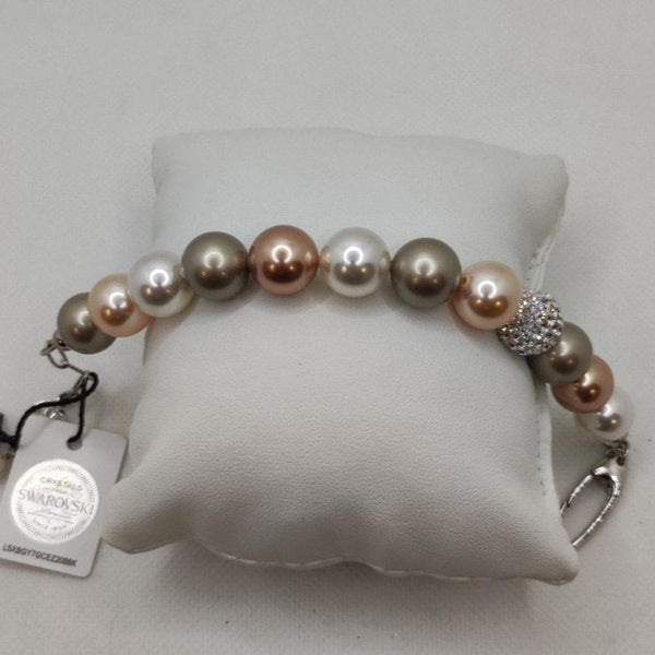 Bracciale perle naturali e cristalli Swarovski Boccadamo BR405CH | Gioiellitosti.it