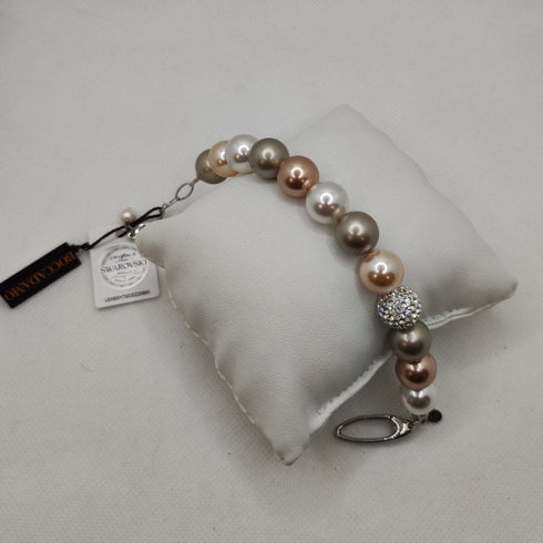 Bracciale perle naturali e cristalli Swarovski Boccadamo BR405CH | Gioiellitosti.it