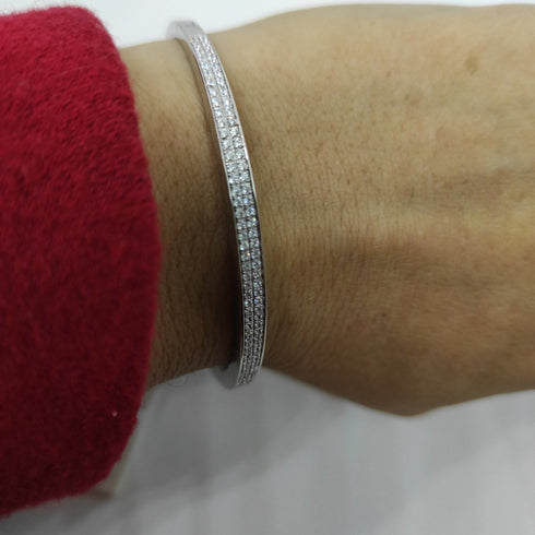 Bracciale tennis rigido Mabina 533153 argento 925 | Gioiellitosti.it