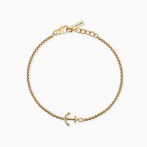 Bracciale Uomo Mabina 534140 Argento Dorato Ancora NAVY RULE | Gioielli Tosti
