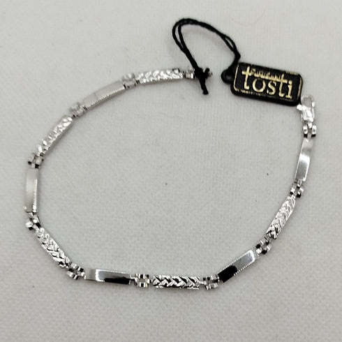 Bracciale uomo Oro 18k bianco semirigido 21 cm 4.90 gr | Gioiellitosti.it