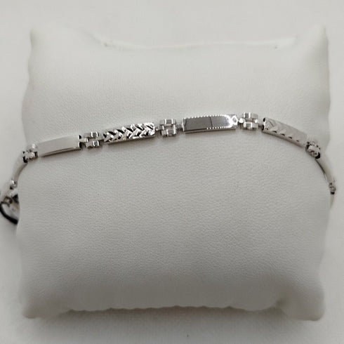 Bracciale uomo Oro 18k bianco semirigido 21 cm 4.90 gr | Gioiellitosti.it