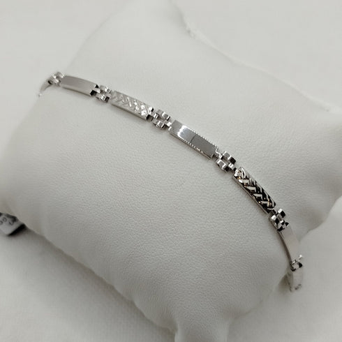 Bracciale uomo Oro 18k bianco semirigido 21 cm 4.90 gr | Gioiellitosti.it