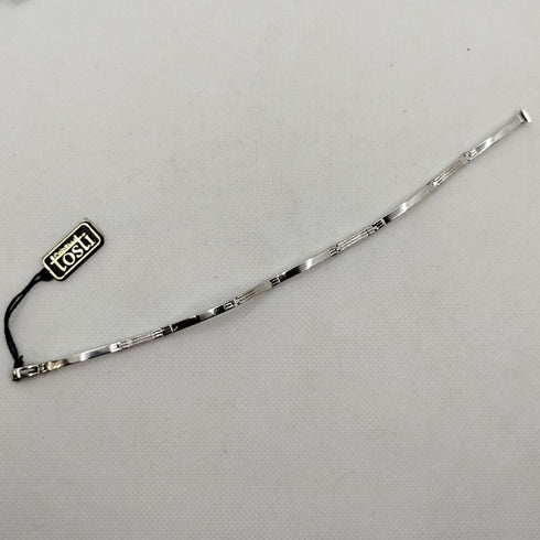 Bracciale uomo Oro 18k bianco semirigido 21 cm 8.60 gr | Gioiellitosti.it