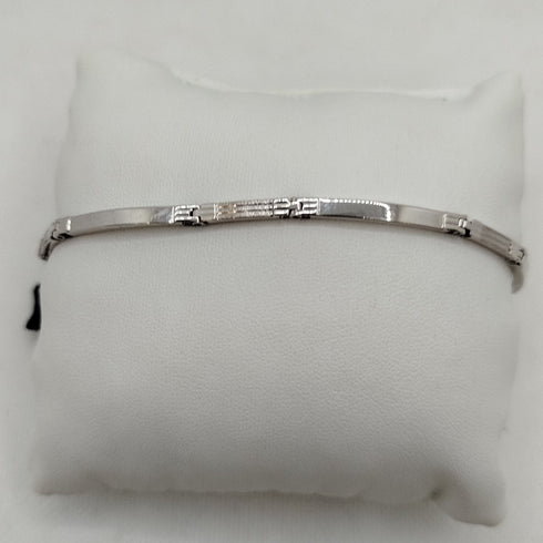 Bracciale uomo Oro 18k bianco semirigido 21 cm 8.60 gr | Gioiellitosti.it