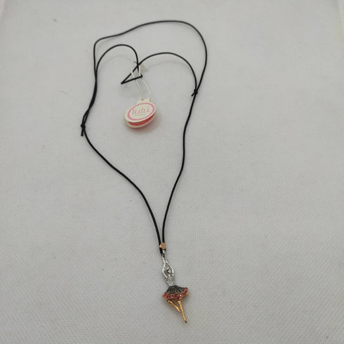 Ciondolo Ballerina Oro 18k Bianco Rosé Rubini Diamanti | Gioiellitosti.it