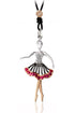 Ciondolo Ballerina Oro 18k Bianco Rosé Rubini Diamanti | Gioiellitosti.it