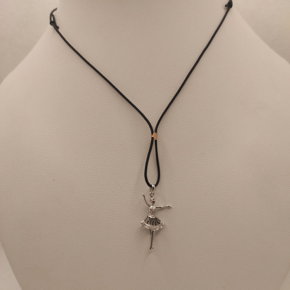 Collana Ballerina Per Bambine | Pendente Con Cristalli Rosa | Regalo Danza Classica | Catena 17,72 Pollici - Foto 11