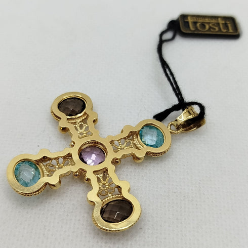 Ciondolo con Ametista e Topazi Oro 18k 8.70 gr | Gioiellitosti.it