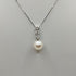 Ciondolo con perla e diamanti con collana oro 18k | Gioiellitosti.it