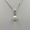 Ciondolo con perla oro bianco e diamanti con collana | Gioiellitosti.it