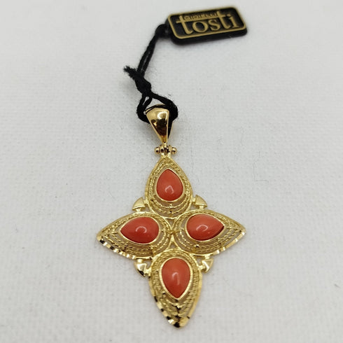 Ciondolo Corallo e Oro 18k 4.10 gr | Gioiellitosti.it