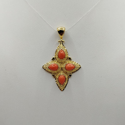 Ciondolo Corallo e Oro 18k 4.10 gr | Gioiellitosti.it