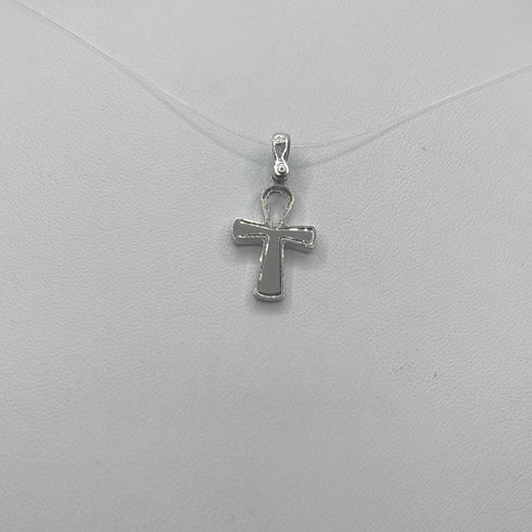 Ciondolo Croce Ankh Oro 18 kt Bianco 2.00 gr | Gioielli Tosti