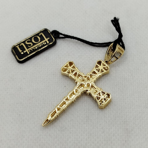 Ciondolo Croce con zirconi oro 18k 7,0 gr | Gioiellitosti.it