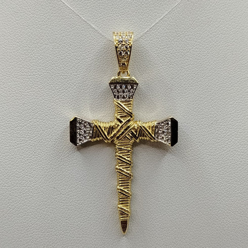 Ciondolo Croce con zirconi oro 18k 7,0 gr | Gioiellitosti.it