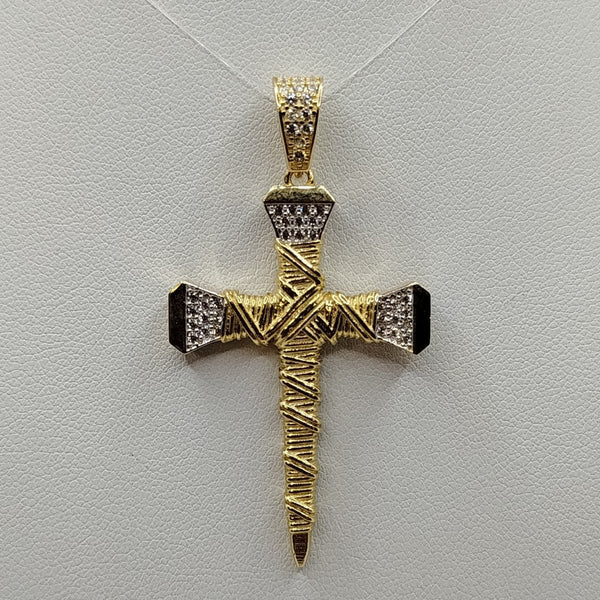 Ciondolo Croce con zirconi oro 18k 7,0 gr | Gioiellitosti.it