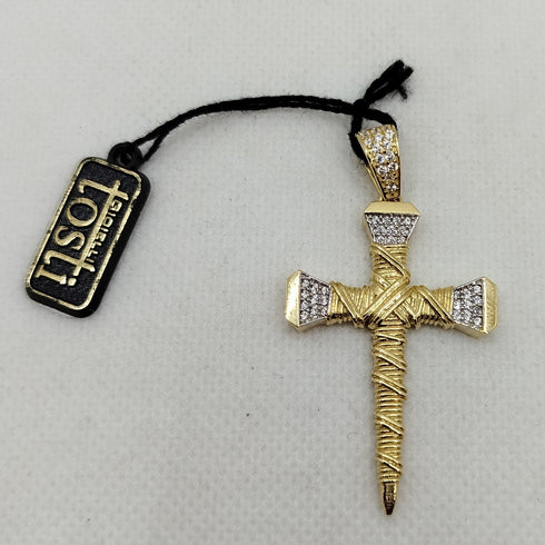 Ciondolo Croce con zirconi oro 18k 7,0 gr | Gioiellitosti.it