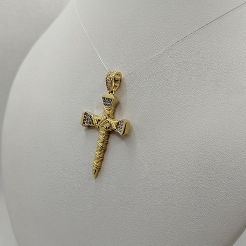 Ciondolo Croce con zirconi oro 18k 7,0 gr | Gioiellitosti.it